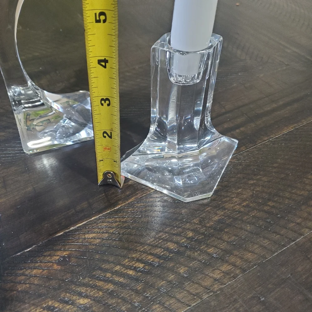 Vtg Josef Riedel Crystal Candlesticks by Riedel Austria 1970s Vintage - Picture 3 of 6
